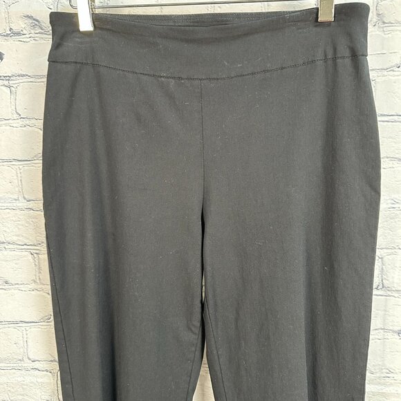 Counterparts Women's Pull On Stretch Straight Leg Ankle Pants, Size 12, Black - Picture 5 of 10